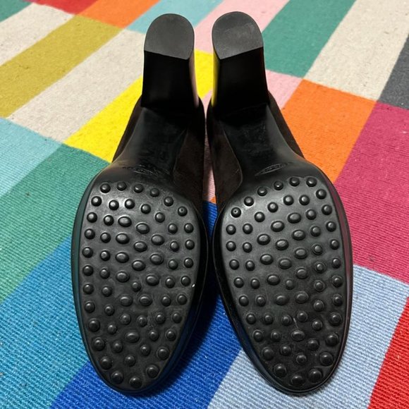 Tod's Brown Suede Block Heel Pump - 41 - Picture 7 of 7